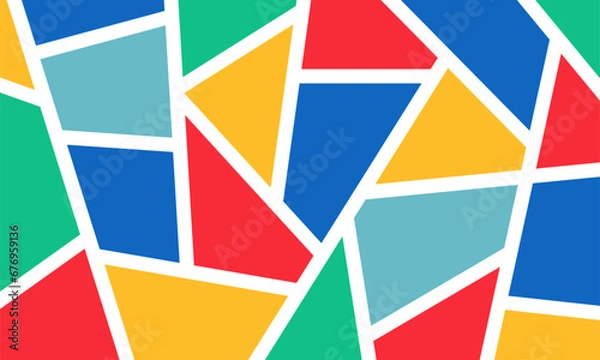 Fototapeta Colorful abstract geometric pattern with simple design, shape vector, Modern background for web, banner, decor, branding, wallpaper, interior design
