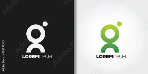 Obraz round letter g logo set