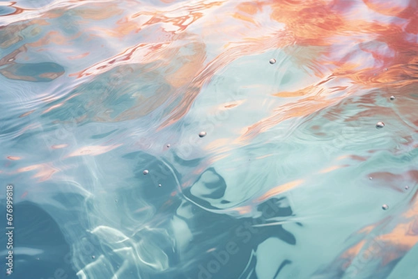 Obraz パステルカラーの水面