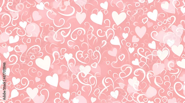 Fototapeta seamless pattern with hearts | generative AI