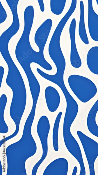 Fototapeta blue abstract wavy background | generative AI