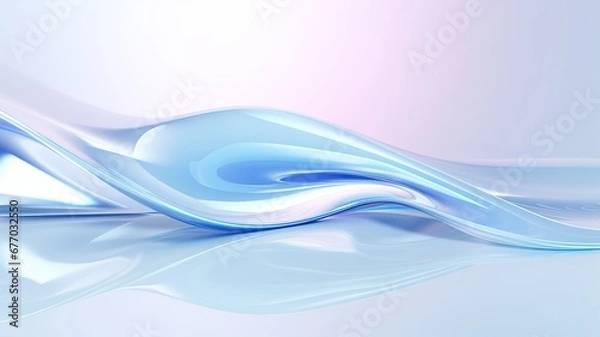 Fototapeta Subzero Symphony Graceful Curves on a Plane Background of Frozen Harmony