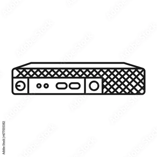 Obraz Mini pc vactor.A good quality line art pc design

