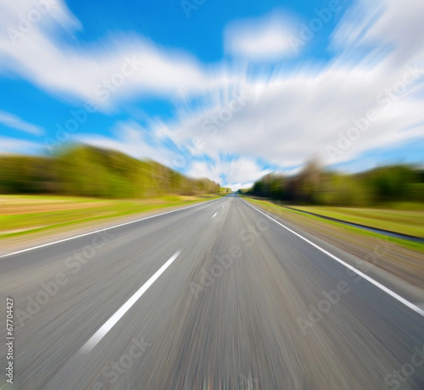 Fototapeta along the road