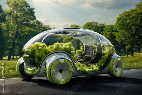 Obraz Clean Energy and Sustainability by electric vehicles