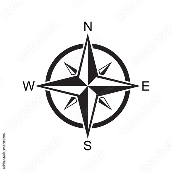 Fototapeta compass icon design vector isolated