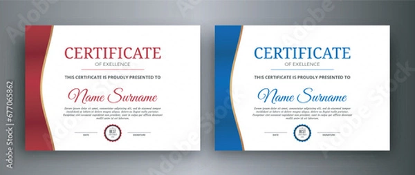 Obraz certificate design template