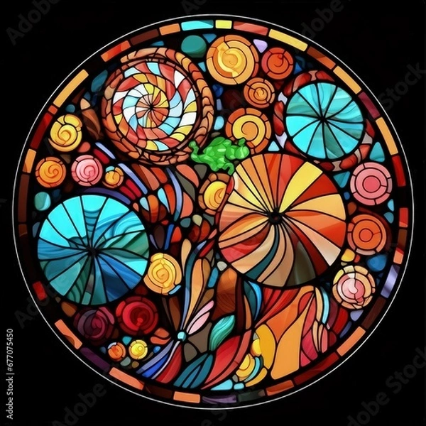 Obraz Candy Stained Glass