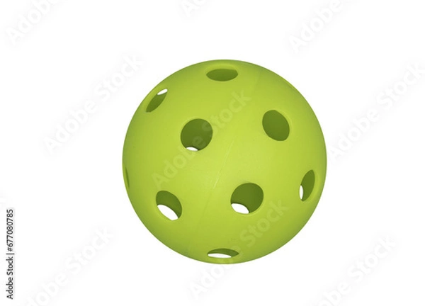 Fototapeta Close up of pickleball ball on transparent background PNG
