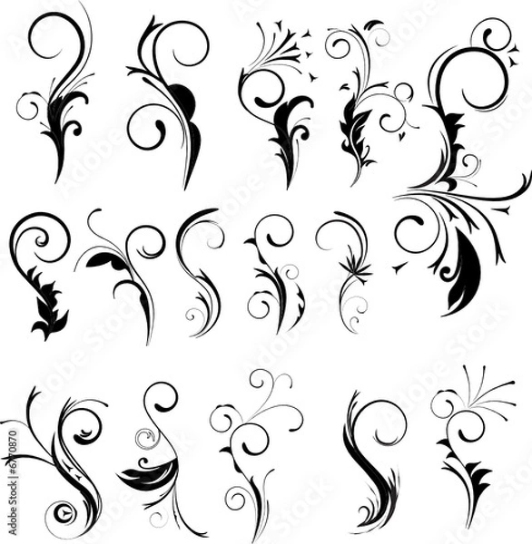 Fototapeta floral elements