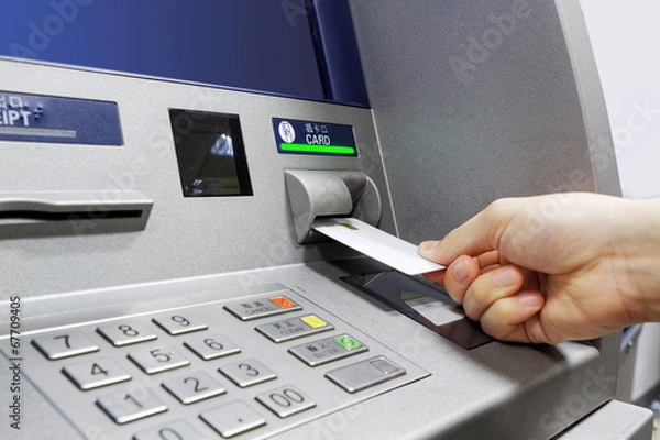 Obraz ATM insert card