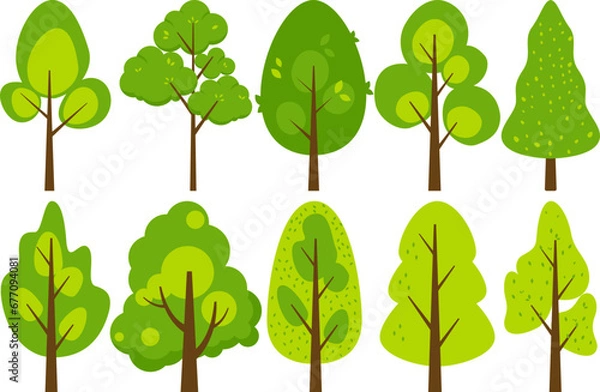 Obraz Cute Tree Illustration