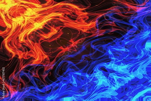 Obraz 幻想的に燃える炎のエフェクト背景