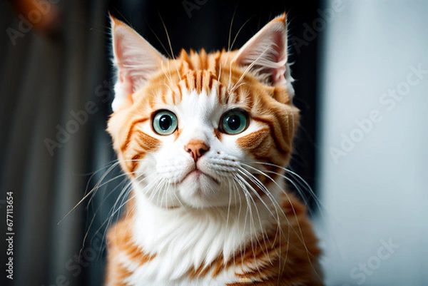 Fototapeta an adoravle cat. Generative AI
