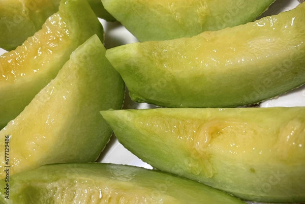 Obraz green apple slices