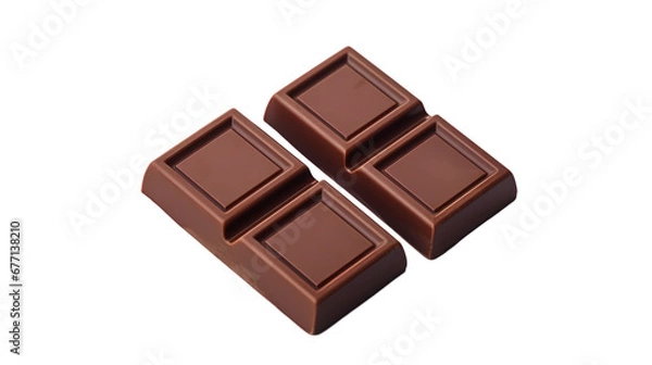 Obraz Chocolate chips on transparent background