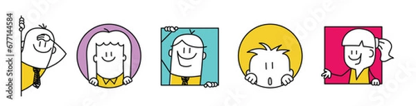 Obraz Set of Stick figures