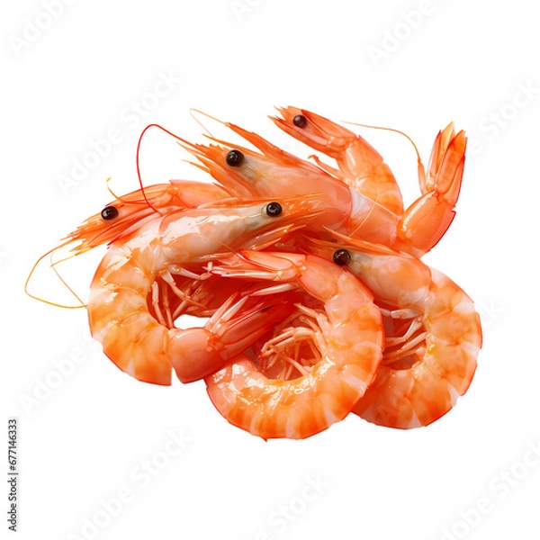 Obraz Shrimp on transparent background