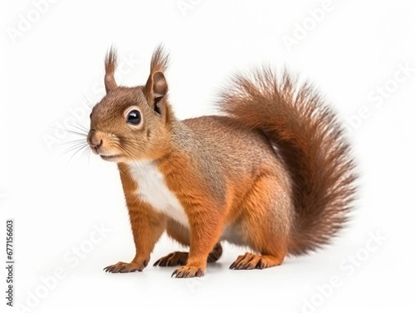 Obraz a squirrel isolated on a white background