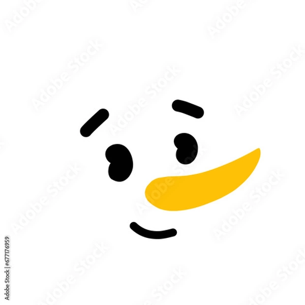 Obraz Snowman Facial Expression