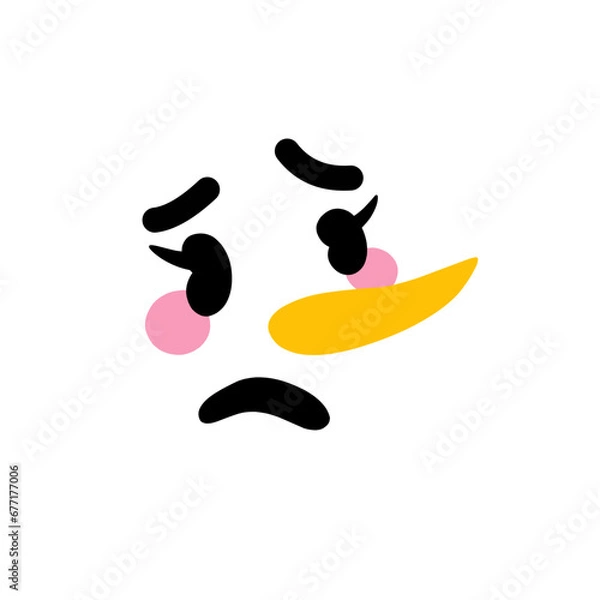 Obraz Snowman Facial Expression