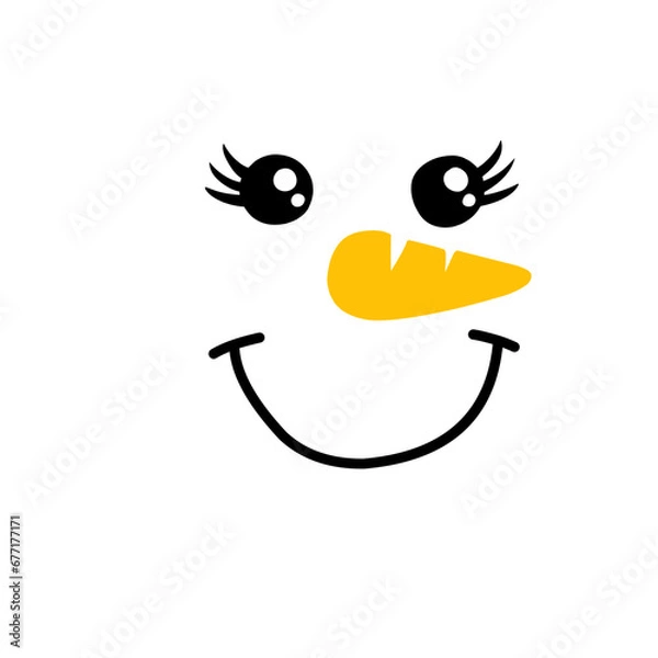 Obraz Snowman Facial Expression