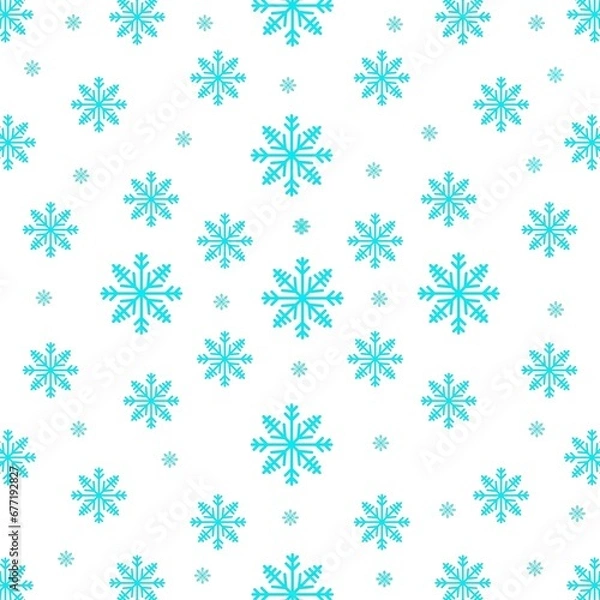 Fototapeta  pattern with snowflakes