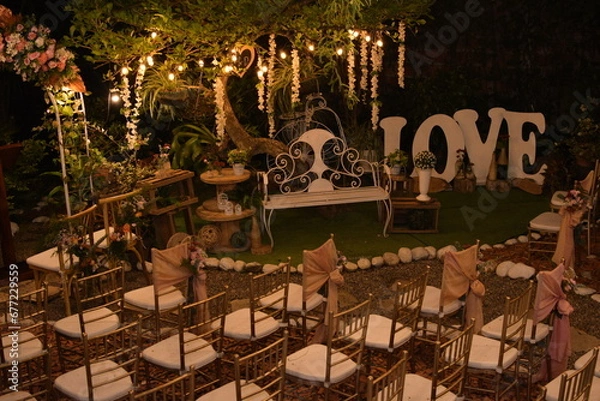 Fototapeta Decoracion Campestre para Matrimonios