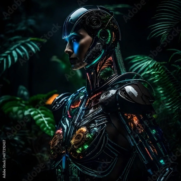 Fototapeta A Human robot, Generated using AI