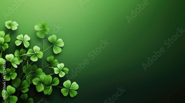 Fototapeta St Patrick background with shamrocks