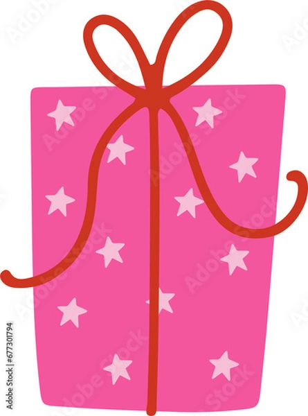 Fototapeta Gift box vector flat illustration.