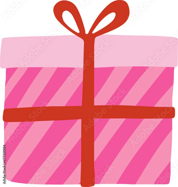 Fototapeta Gift box vector flat illustration.