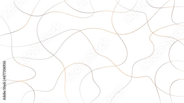 Obraz Random line pattern background. Decorative pattern with tangled curved lines. Random chaotic lines abstract geometric pattern vector background.	
