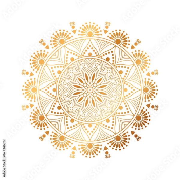 Obraz PNG Ornamental Geometric luxury mandala pattern design