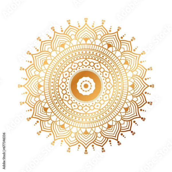 Obraz PNG Ornamental Geometric luxury mandala pattern design