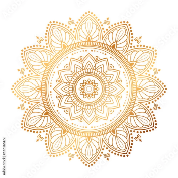 Obraz PNG Ornamental Geometric luxury mandala pattern design