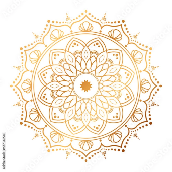 Obraz PNG Ornamental Geometric luxury mandala pattern design