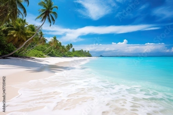 Fototapeta Serene Azure Lagoon: Tropical Paradise