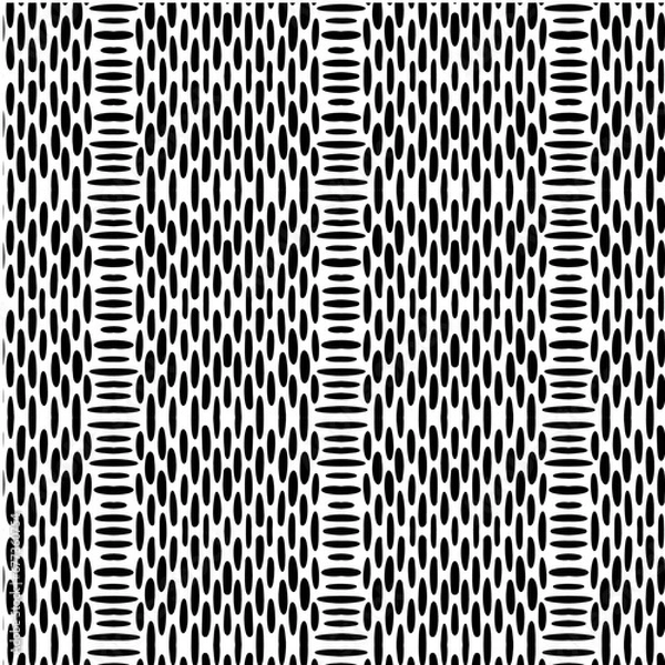 Fototapeta Vector illustration. Seamless pattern with black ovals.