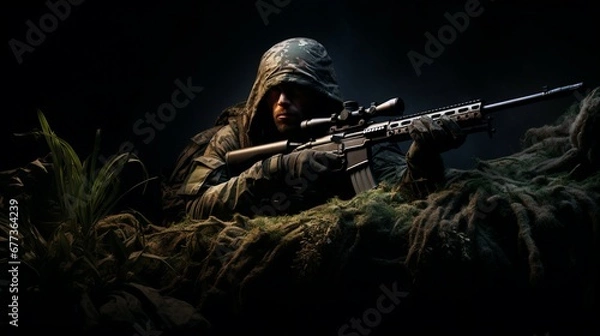 Obraz soldier with gun