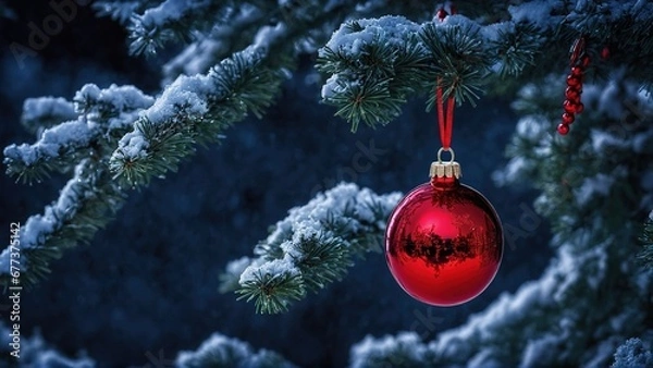 Fototapeta christmas tree decorations