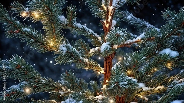 Fototapeta christmas tree branches