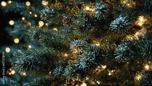 Fototapeta christmas tree lights