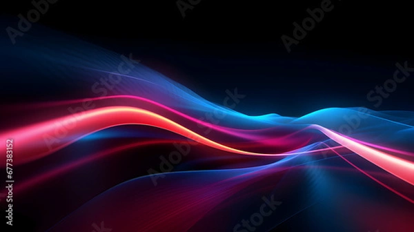 Fototapeta "Chromatic Harmony: In the Cosmic Symphony of Orange and Blue, Light Tails Illuminate the Night, Crafting a Captivating Visual Sonata for Your Screensaver Oasis