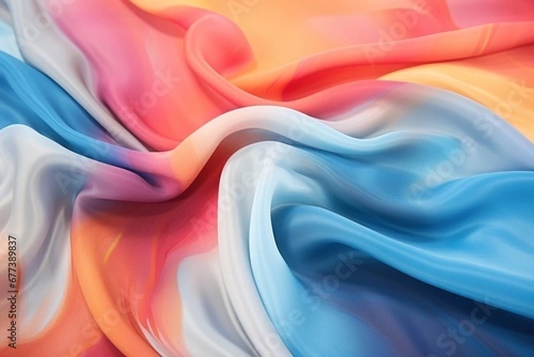 Obraz Dye sublimation effect on fabric with abstract gradient