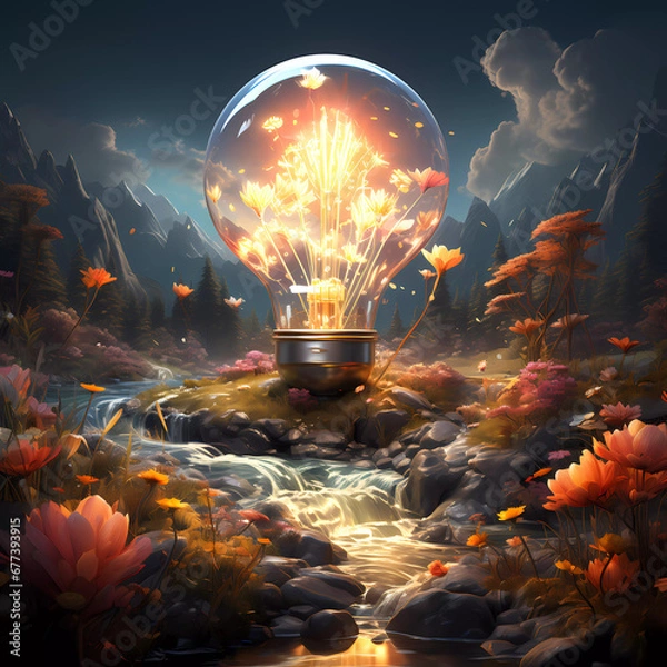 Fototapeta 
"World Within a Bulb: Capturing the Universe in the Glow of a Single Lightbulb"





