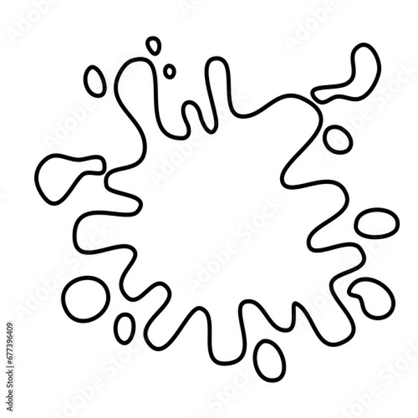 Obraz Color Paint Splash Lines Vector Illustration 