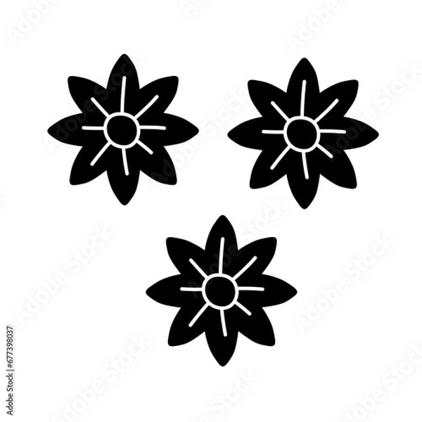 Obraz Icon Mini flowers Cute Vector Illustration