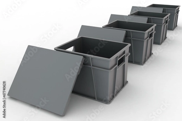 Obraz Open plastic containers with a lids