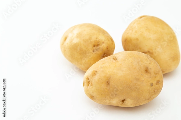 Fototapeta 白背景にジャガイモ